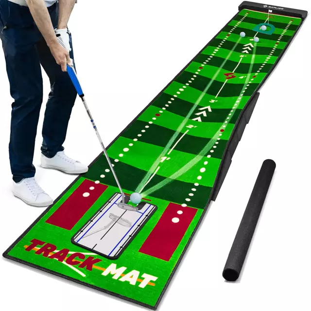 Golf Putting Mat, Visible Trajectory Tracing, Multiple Training Modes, with Putt