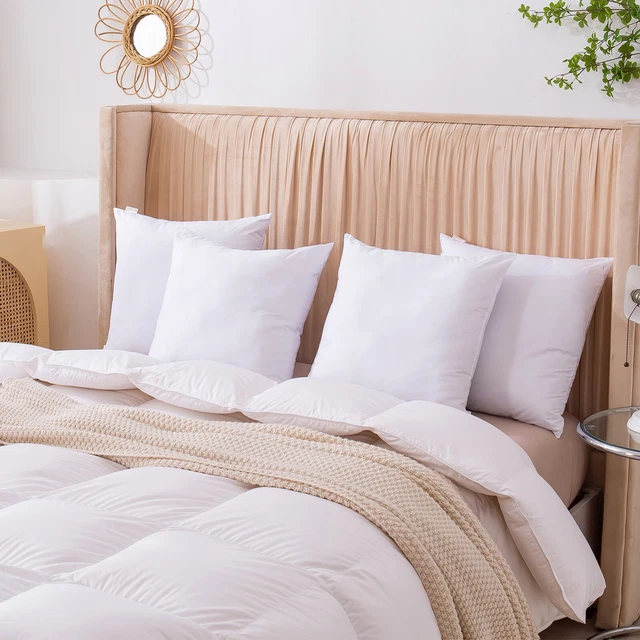 SheSpire 4Pack White Bed Pillow Couch Cushion Decorative Throw Pillow 20x20 inch
