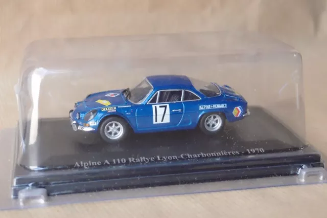 Hachette Alpine A110  #17 Rallye Lyon Charbonnieres 1970 1/43