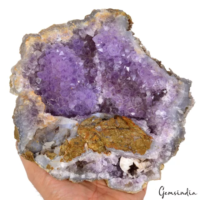 1.5 Kilo Natural Amethyst Geode Quartz Cluster /Druzy Crystal Healing Specimen