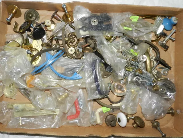 Large lot of Cabinet Hardware - Drawer Pulls, Handles + Knobs