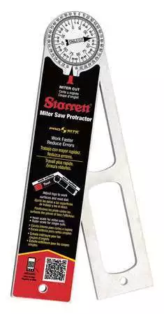 STARRETT 505A-12 Man-Reading Miter Protractor,Grad 1 deg 2ZUY7 2