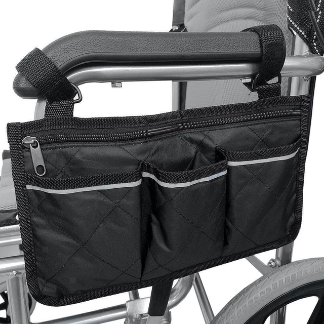 Borsa laterale da appendere per scooter per sedia a rotelle grande multi-tasca