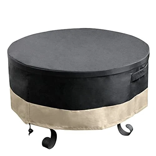 60 Inch Round Fire Pit Cover, Full Coverage Fire Pit Table Cover, Patio 60"