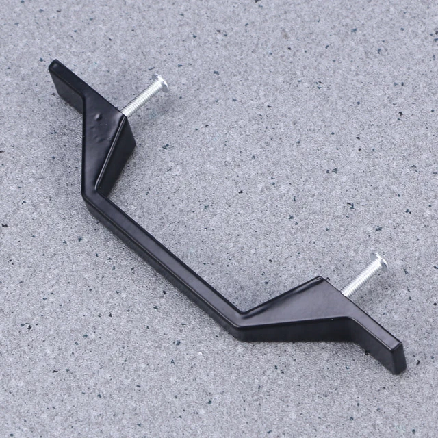 Flat Black Modern Door Knob Solid Two Holes Cabinet Handle Drawer Pulls for