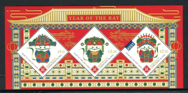 2020 Christmas Island Stamps - Year of the Rat - MNH MInisheet