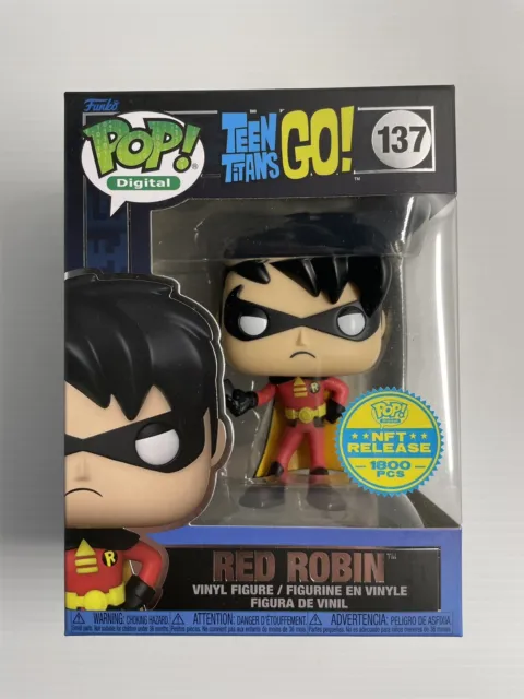 Funko Pop! Red Robin Legendary #137 DROPPP Digital LE /1800 Teen Titans Go RARE