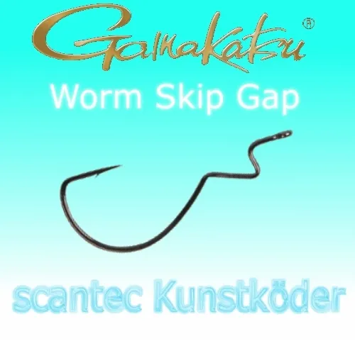 Gamakatsu Worm Skip Gap Wide Gap Offset Haken Drop Shot Weighted Hook