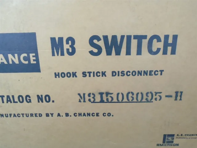 CHANCE HUBBELL - M3D62B 14.4kV, 110kV, 600 A, 1-PH Hookstick M3 Switch (NEW) 2