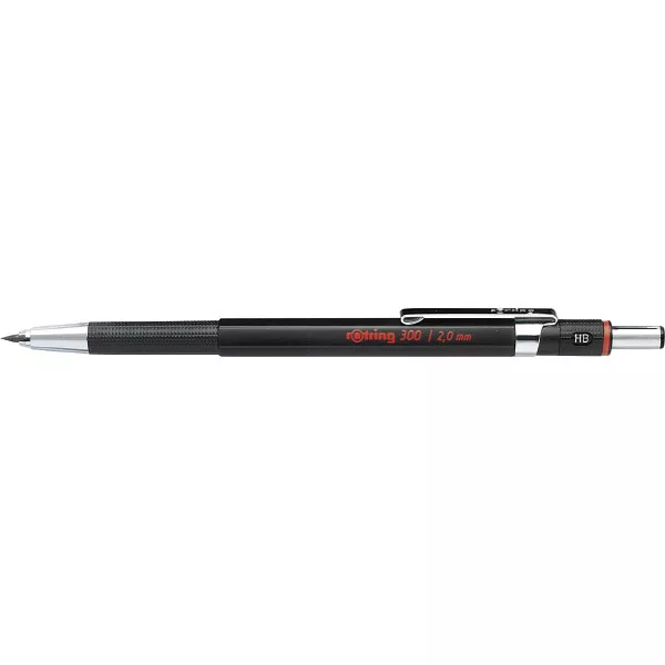 Fallminenstift rOtring 1904729-ROT 2.0 mm HB Schaft Schwarz / Rot Mod 300