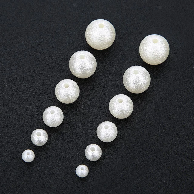 100 Pieces Round Acrylic Faux Pearl Spacer Beads, Loose