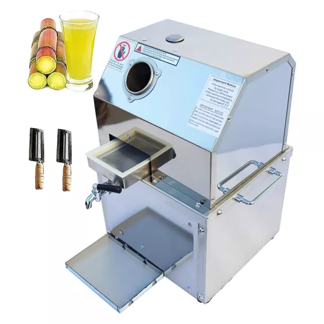 110V Electric Sugar Cane Juicer Press Machine 300KG/H Sugarcane Juice Extractor