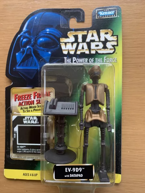 Star Wars EV-9D9 Freeze Frame Power Of The Force Kenner Green Card Figure