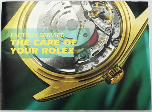 .Genuine Rolex Factory Service Booklets - The Care Of Your Rolex Various Years