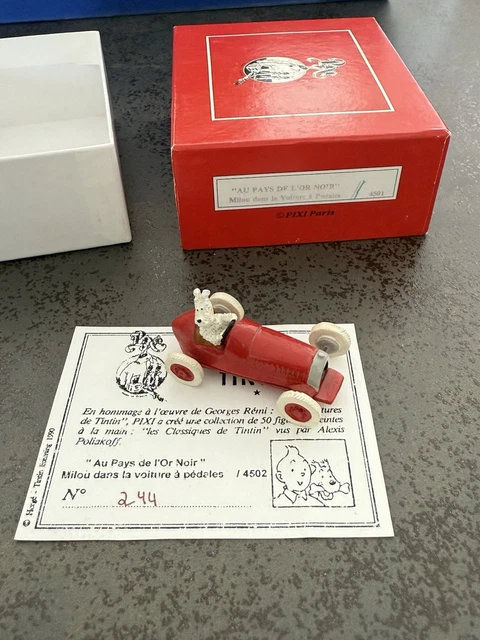 Coffret Collector Tintin Cosmonautes - Hergé & Pixi - Sculpture Métal 1989 Avec Certificat