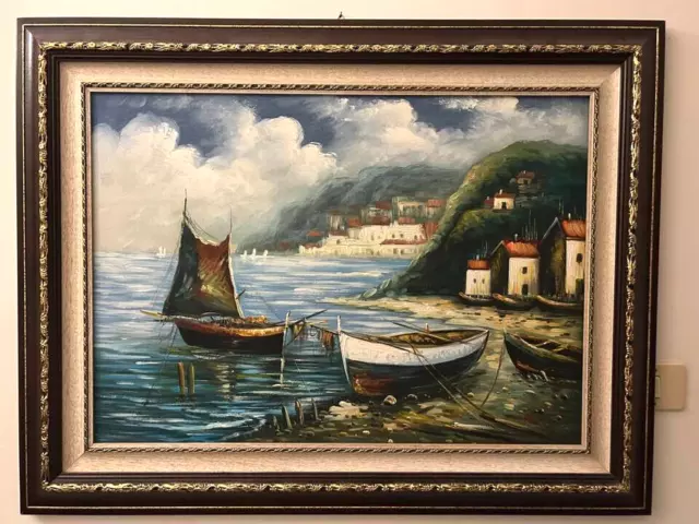 Dipinto Olio su Tela - 50x70 cm  - Quadro firmato + cornice