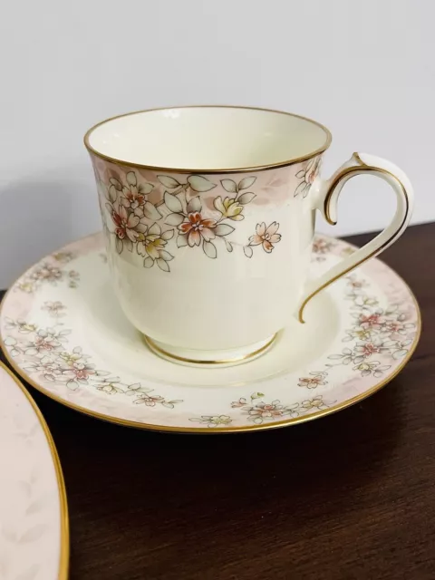 Noritake China Parkhill 9734 (6) Pc Set Dinner Salad Soup Tea Cup Saucer Plates 3