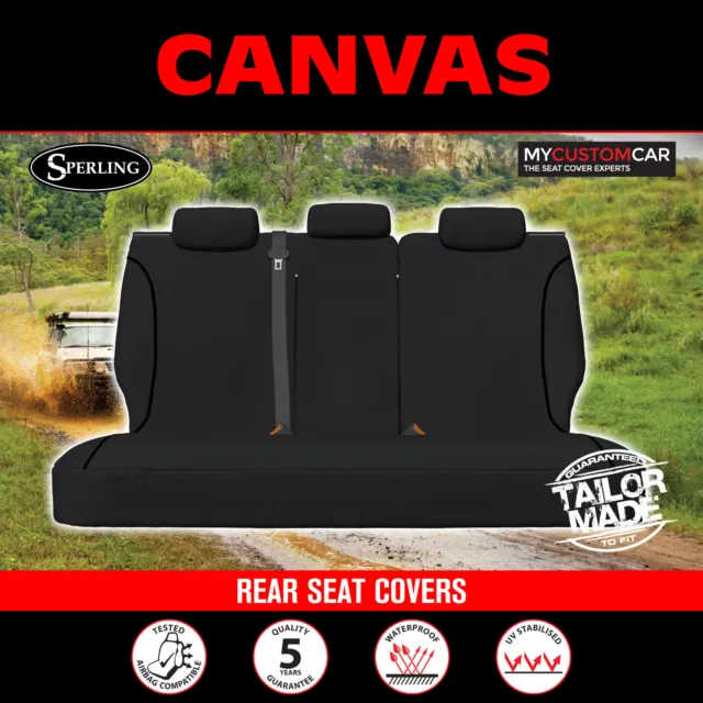 Kia Carnival YP Wagon 2015-2020 Canvas Black Custom Rear (Row 3) Seat Covers