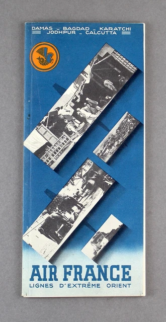 Air France Lignes D’extrene Orient Vintage Airline Brochure Iraq India