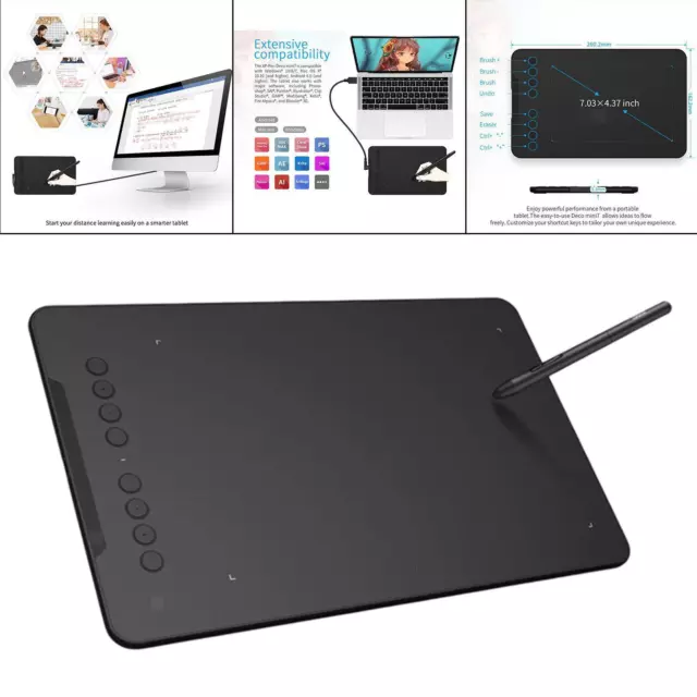 EX08S Digital Graphic Drawing Tablet Tilt 8192 Pressure