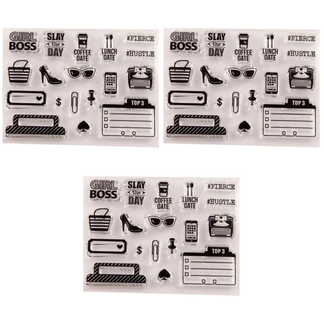 3 stücke klar stempel transparent dichtstempel für diy scrapbooking handwerk pho