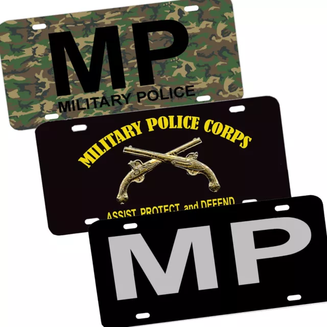 Patriotic US American Military Police Units and Designs Aluminum License Plates
