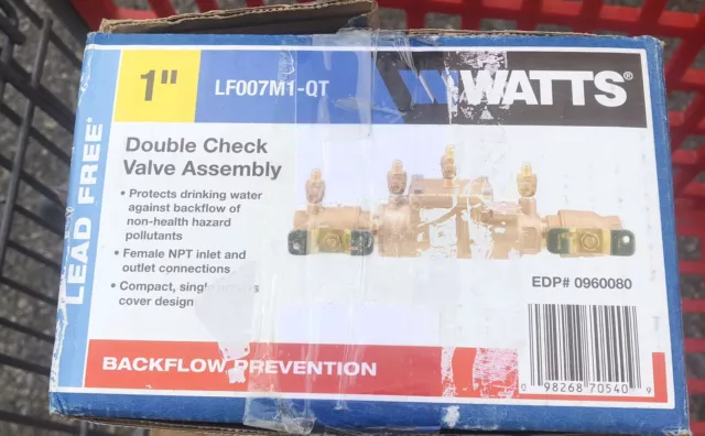 Watts 1" Double Check Valve Assembly LF007M1-QT