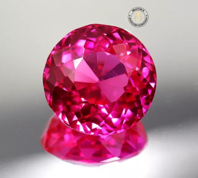 AAA+ Natural Pink Sapphire GIE Certified 10.20 Ct Round Cut Loose Gemstone