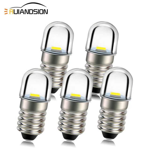 Lot D'ampoules Halogènes E10 1447 – 1.5V à 6.2V – Blanc Chaud