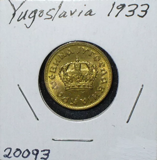 Yugoslavia 1938 Dinar Uncirculated Coin