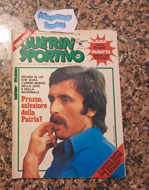Guerin Sportivo N°23 1976 - Pruzzo, Toro Story, Lauda, Panatta, Benardini, Juve