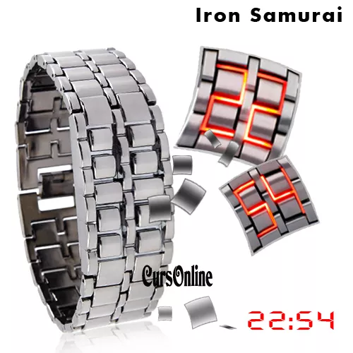 OROLOGIO Digitale Da Polso A Led Uomo Donna Bambino Iron Watch Bracciale