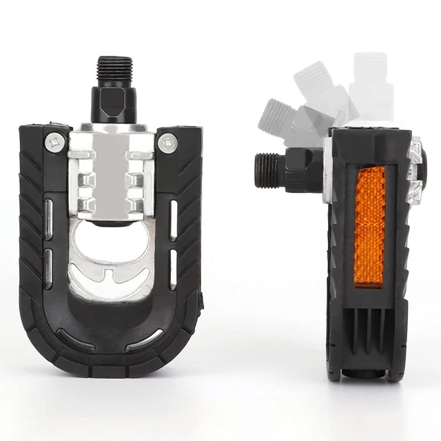 Pédales De Vélo Plateforme Aluminium CNC - 3 Roulements étanches, Axe Cro-Mo, 16 Clous Antidérapants, Taille 111x109 Mm Pour VTT, Vélo Route, VAE