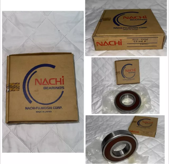 Nachi 6313-2NSE C3 XM Sealed Deep Groove Ball Bearing 142 X 142 X 36