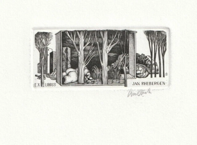 LOU STRIK: Exlibris für Jan Rhebergen