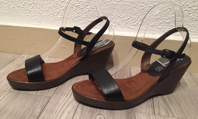 Sandales Gibaud Thiva T 40 Noires - Neuf Avec Emballage - Confort Des Pieds Garantie
