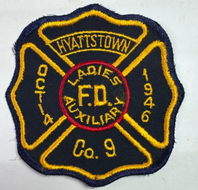 Hyattstown Fire Co 9 Ladies Auxiliary Maryland MD Patch L10