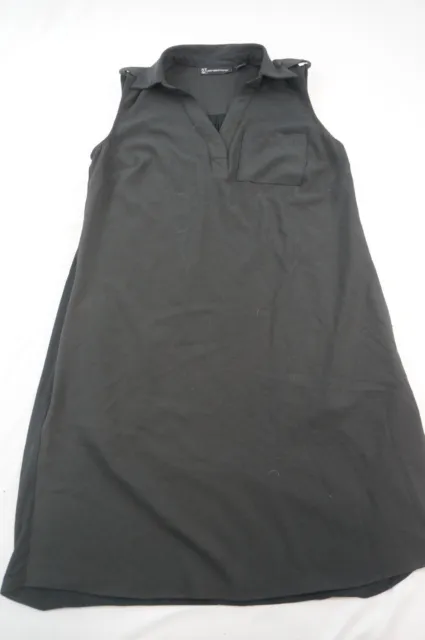 New York & Company Women Small S Black Sleeveless A-Line Short Dress H515