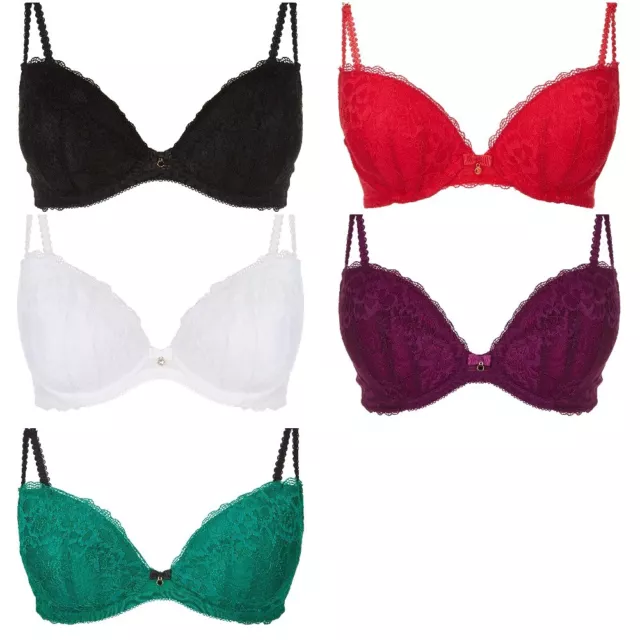 EX ANN SUMMERS Sexy Lace 2 Plunge Bra Push Up Padded Wired Bra D - H RRP  £20 £9.99 - PicClick UK