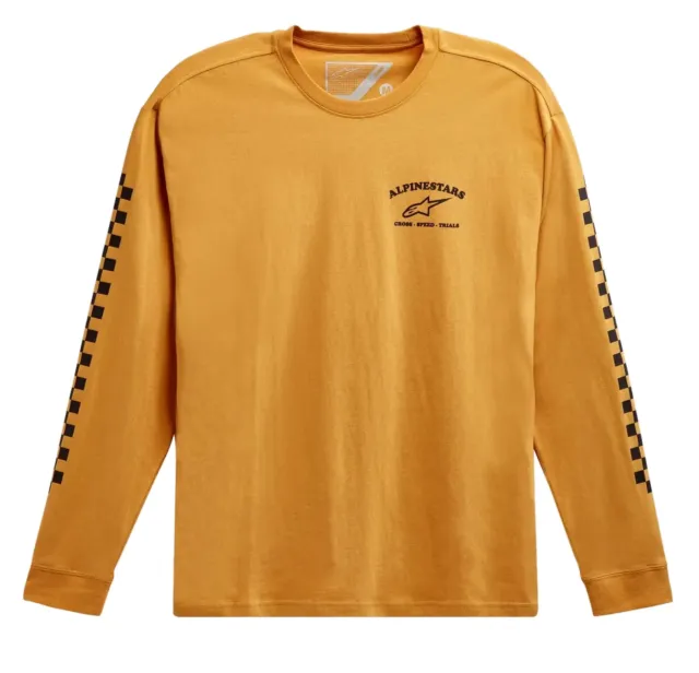 Alpinestars Sunday Mens Long Sleeve T-Shirt Gold