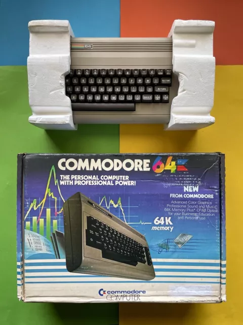 C64 I Commodore 64 1 Spiele COMPUTER Set 80 Brotkasten US USA Box OVP Cib 1985 G