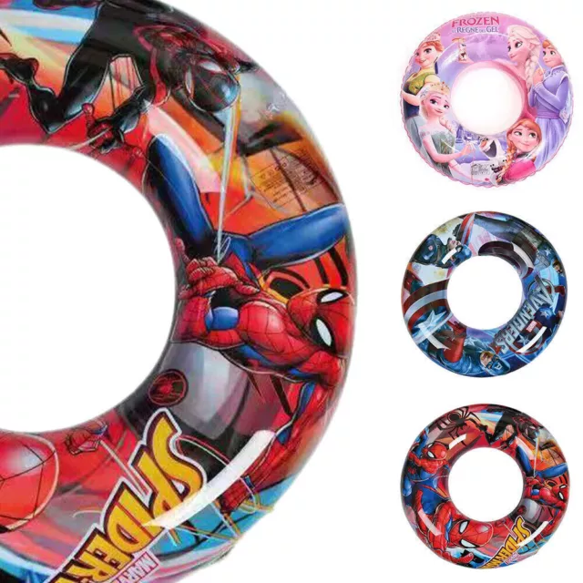 Inflatable Swimming Ring Float Avengers Spiderman Frozen Pool Toy Adult Kids