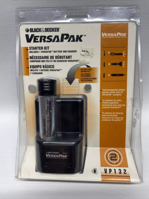 VINTAGE 1995 BLACK & Decker VP135 VersaPak Batteries & Charger