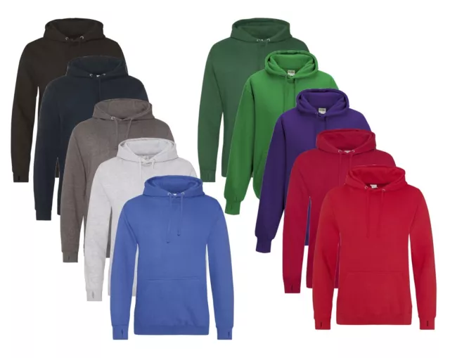 Da Uomo Unisex Strada Misto Cotone Felpa con Cappuccio Con Pollice Buchi