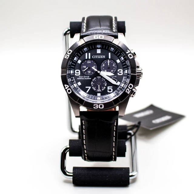 Citizen CA4723-03A Eco-Drive: Cronografo Solare Uomo, Cassa Oro Rosa 42 Mm, Cinturino In Pelle Nera, Impermeabile 10 ATM