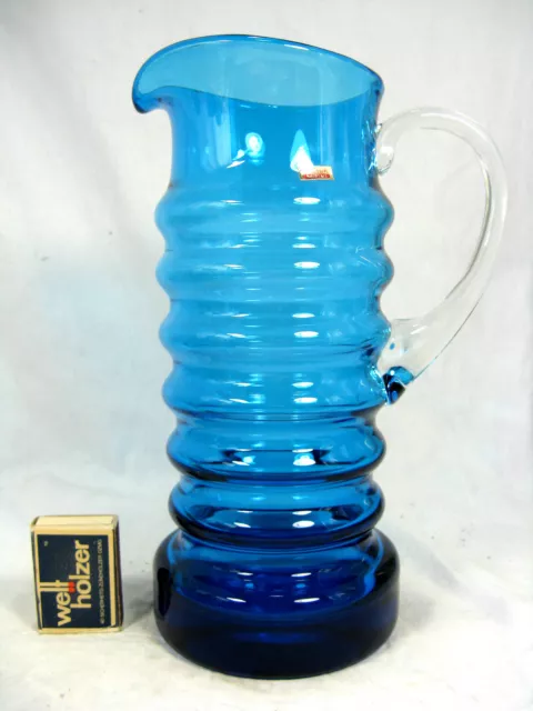 70´s German Pop Art Design Karl Friedrich  Glas Krug / glass pitcher jug 25 cm