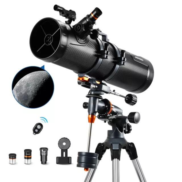 130EQ Newtonian Reflector Telescopes for Adults with Smartphone Adapter
