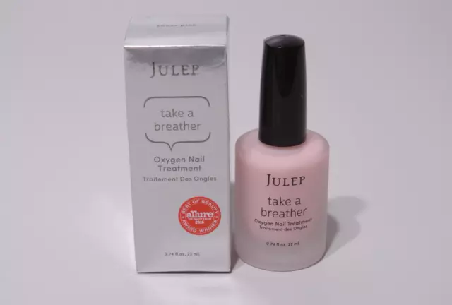 Julep Take a Breather Oxygen Brightening Nail Treatment Sheer Pink .74 oz -NEW