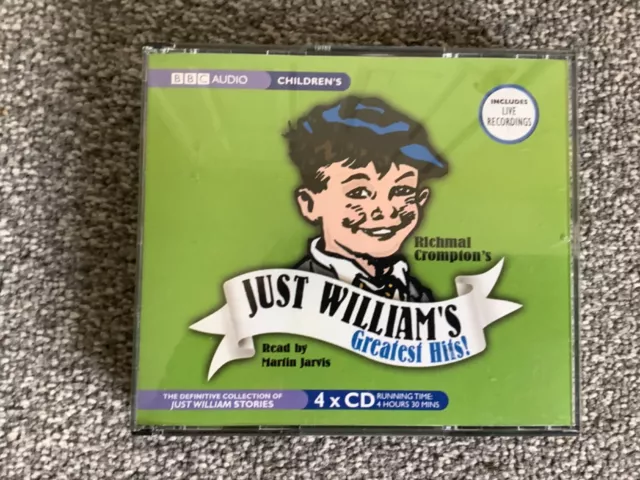 Just William’s Greatest Hits Set 4 BBC Audio CDs Read by Martin Jarvis Exc Cond