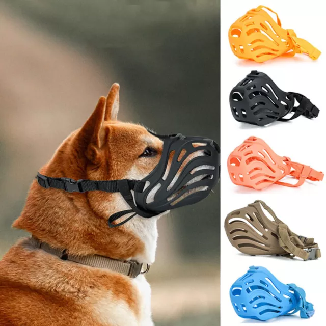 Panier En Silicone Réglable Pour Chien De Compagnie Sans Morsure Muselière R